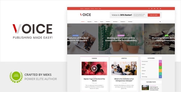 Voice Best WordPress Themes for Affiliate Marketing