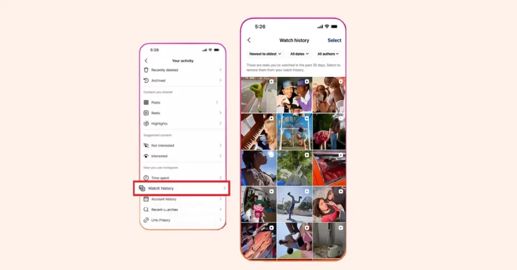 Instagram Adds Watch History for Reels